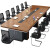 赛冠（SAIGUAN）办公桌长方形会议桌洽谈桌长条桌简约现代开会接待桌椅组合 4.5米+16把椅子