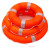 防汛救生圈救生浮圈实心游泳泡沫圈 橙色包布泡沫款 救生圈自亮浮灯