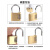 贝傅特 黄铜挂锁 密码挂锁 行李箱密码锁 防盗拉杆箱锁背包锁 柜门锁 4轮密码（黄铜款38mm）