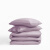 雁皇（YESHON）亲肤长绒棉四件套简约柔软全棉床单被罩纯棉纯色床品套件 丝绒紫 1.8或2.0米床( 220*240cm被芯)