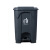 【链工】桶50升带盖商用垃圾收纳分类大桶脚踩塑料垃圾箱（送货上门） 灰桶灰盖 20升