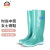 上海牌雨鞋女士高筒舒适PVC耐磨防滑防汛劳保工业防护耐腐蚀耐酸碱食品加工鞋SH333 绿色 36