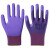 L578彩尼龙乳胶发泡手套 耐磨止滑劳保防护耐用手套 L57812双紫色 M