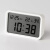 すすすす数字钟时钟日期床头闹钟家用温湿度计电子表 白色(8*12.5cm)