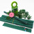 适配定制绿色花杆2号花叶胶带玫瑰花塑料花杆丝网花细制作材料 6瓣花叶50片