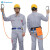 山都澳 安全带单腰 电工 施工 安装 安全绳 腰带 高空 保险绳AD892  单自锁器（1.8米） 1.8