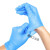 一次性皮手套橡胶薄耐磨20只-100只乳胶丁腈pvc劳保纹绣 深蓝-20只特厚 M 中号