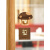 推拉门贴实木玻璃门提示牌指示牌推拉字创意高档酒店推拉标识牌 5*12厘米榉木金色推拉牌一对 0x0cm