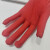 尼龙手套男女全红耐磨加长手腕薄款透气劳保工作保护13针手套 红色 均码