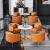 【链工】沙发网红咖啡厅双人卡座酒店大堂售楼处洽谈沙发桌椅组合 茶几组合+2张单人沙发+双人沙发 其他