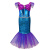 女童连衣裙美人鱼童裙欧美风童装公主裙爱丽六一儿童节表演服礼服 美人鱼项链-紫色 100cm