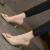 CFCW品牌浅口高跟鞋女细跟2024新品尖头女鞋时尚配裙子职业气质单鞋女 杏色 5.5cm   37