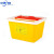 中环力安黄色塑料垃圾桶圆形一次性 医疗利器盒 锐器桶A 【方形10L】