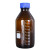 加厚玻璃GL45蓝盖试剂瓶密封化学实验瓶耐腐蚀样品瓶红盖四氟垫瓶 棕色1000ml蓝盖+硅胶圈