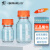 橙央  蜀牛试剂瓶广口瓶蓝盖瓶橙盖化学玻璃螺口瓶棕色透明高硼硅 橙盖高硼硅透明1000ml 1个