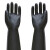 安小侠 双塔耐酸碱手套加长厚款型乳胶手套 55cm黑色1双