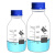 蜀牛蓝盖试剂瓶50 100 250 500 1000 ml螺口流动相丝口瓶化学实验室玻璃样品瓶带刻度 无标透明丝口瓶50ML