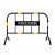 不锈钢铁马护栏临时施工围栏市政护栏可移动道路施工安全隔离栏20 黄黑带板铁马1*1.5米镀锌管32/1