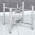 战舵（ZHANDUO）餐桌脚大圆桌架可折叠铁艺桌腿支架实用伸缩桌架实用桌脚架 中号桌架配1.5米1.6米圆桌面