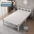 适用于折叠床单人租房简易双人铁床办公室午休1.2米便携陪护钢丝床 加厚木板床-白色（90宽）