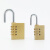 冰禹 黄铜挂锁密码挂锁 防盗拉杆箱锁背包锁柜门锁 4轮密码（大号）BYP-117