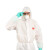 坤泽尔K1500一次性无纺布防护服连体带帽防尘透气实验室工作服白色 1件 XXXL