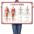 雅哲人体骨骼图挂图器官内脏结构图海报脊柱图解肌肉分布解剖图挂画 健身器械使用示意图 PP胶背面带胶24寸40x60cm