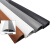 三角线槽明装PVC弧形半角墙角专用地板线槽网线槽电线收角 灰色 5米/组(5个1米) H45可布5类网线8-10条