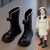 UCKR女童鞋子冬季新款儿童加绒保暖长筒靴小女孩公主靴子学生二棉皮靴 xhxl-2033米色 26码 /内长约16.0厘米