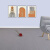 谋福（CNMF）办公室地毯 满铺客厅地毯 卧室防滑地垫(1.5米宽*1米长米白色细条纹)