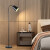 时尚床头落地灯客厅卧室ins风创意床头灯现代简约网红书房LED遥控 黑+12瓦智能遥控L E D