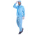 安美尚（ams）蓝色条纹防静电分体服带帽 无尘车间实验室防尘工作服 2XL码