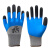 2-12双装劳保手套耐磨防滑防护发泡工地橡胶透气加厚手套批发 蓝色透气加强指 2双装