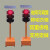 定制移动太阳能红绿灯警示灯十字路口道路施工指示灯箭头通信 30012A60型升降款 300四