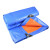 安英卡尔 蓝橘色加厚防雨布  防水防晒遮阳棚布苫布盖布彩条布PE塑料篷布 6*8m A4041