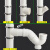 PVC三通带检修口 开口三通PVC补漏片110 75变径50哈夫节排水管补 160x160开口三通(长款)