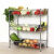 厨房用品置物架4层不锈钢色水果蔬菜收纳储物架落地多层整理架子 中管长70宽35高120四层