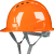 酷仕盾安全帽男工地夏季透气施工领导安全头盔国标ABS电力电工工人定制 三筋透气-橙色