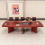 奈高油漆会议桌长桌贴木皮会议台洽谈桌接待椭圆条形板式会议桌3.5米