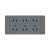 贵派（goldp）10A十五孔灰色118型(中)插座 贵雅A7S-118灰色系列墙壁暗装插座