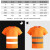LISM背心荧光骑行马甲安全施工T恤夏季短袖地反光透气衣夜间荧光服 橙色-L码
