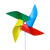 赫钢 幼儿园塑料风车景区户外装饰风车 风车玩具 五叶纯色对角20cm100个（配空心杆）