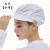厨房做饭炒菜防油防水油烟护发头套帽子女款大码 全布白色 可调节