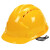 者也 ABS安全帽工地施工领导电工国标加厚防砸头盔劳保建筑工程透气印字 【三筋透气款】黄色