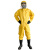 防化服连体全身二级轻型化学防护服一体式生化服耐酸碱防硫酸B级 二级防化服（备注身高和鞋码）黄色