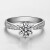 GZUAN古钻珠宝 62分18K金钻石戒指女士结婚/求婚戒指 J1801 9号