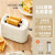 利仁（liven）烤面包机家用片热三明治早餐机小型自动土司吐司机多士炉 米黄色(配防尘盖)