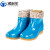沸耐笙 FNS-05030 中性低筒低跟雨鞋 劳保加棉加绒PVC水鞋 519低筒蓝色加棉 40 双