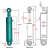 定制强林50缸径液压油缸小型单缸双向轻型拉杆式升降油顶多节缸可 50缸径x28轴心*500行程