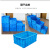 封浮 周转箱塑料零件物料盒收纳盒配件箱塑料盒胶框五金工具盒长方形大号 不带盖445*300*200mm蓝色392-190